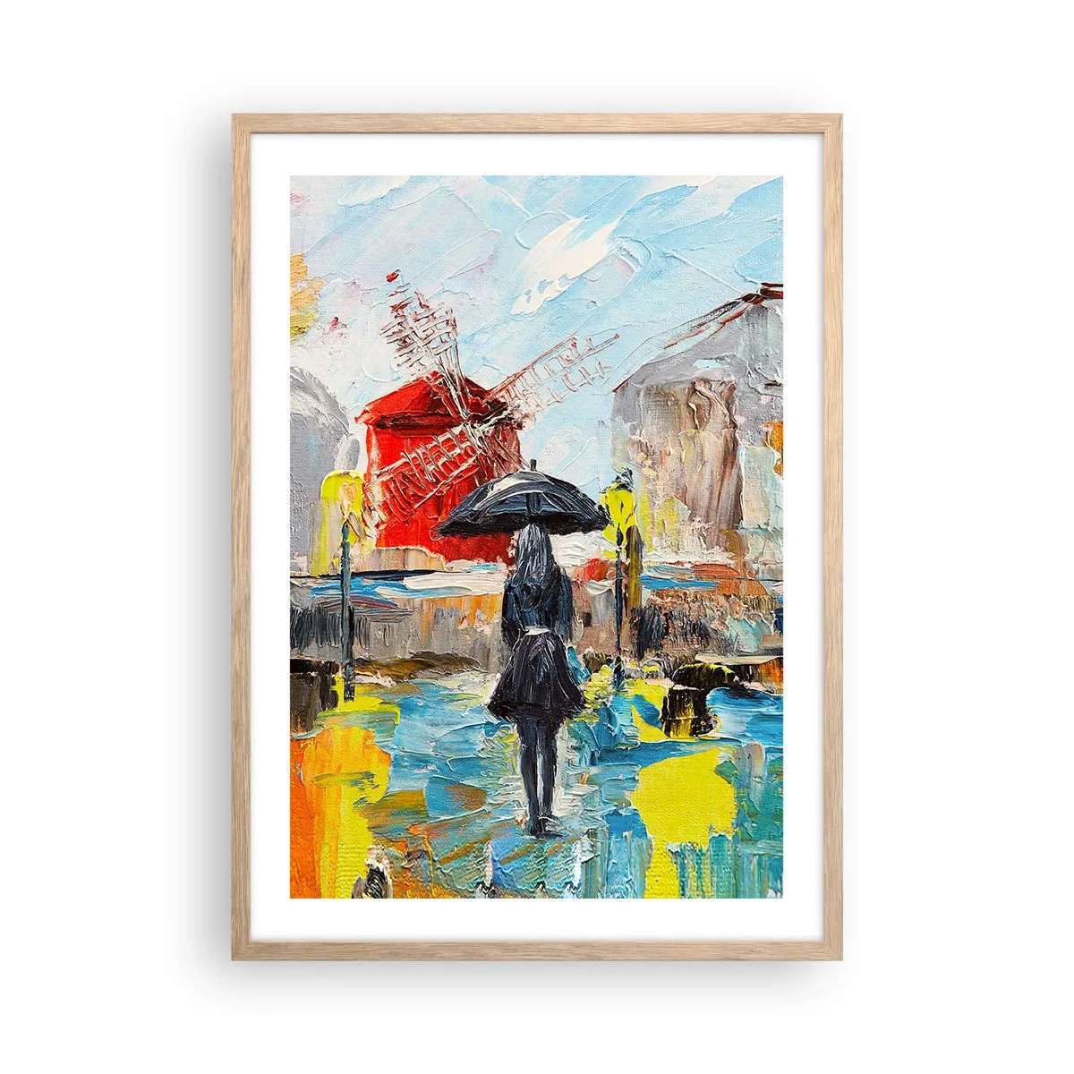 Affiche dans un chêne clair - Poster - Légende parisienne - 50x70 cm