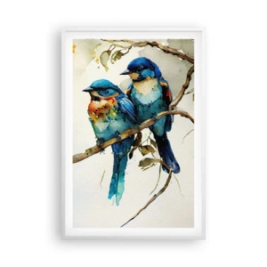 Affiche dans un cadre blanc - Poster - A-t-il été offensé ? - 61x91 cm