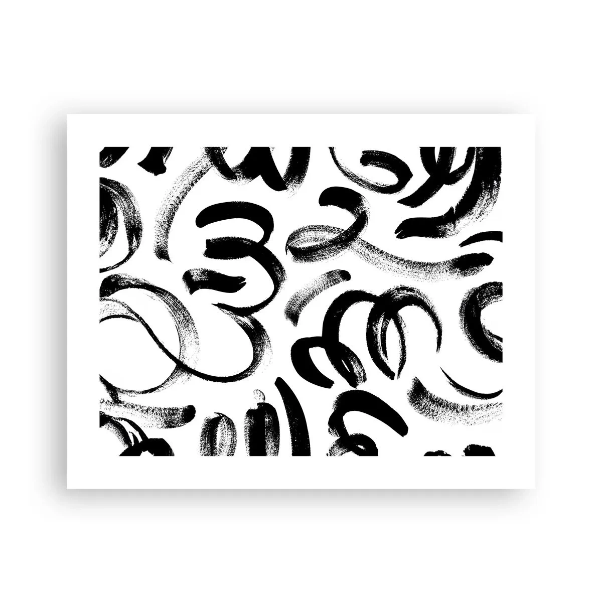 Affiche - Poster - Noir sur blanc - 50x40 cm