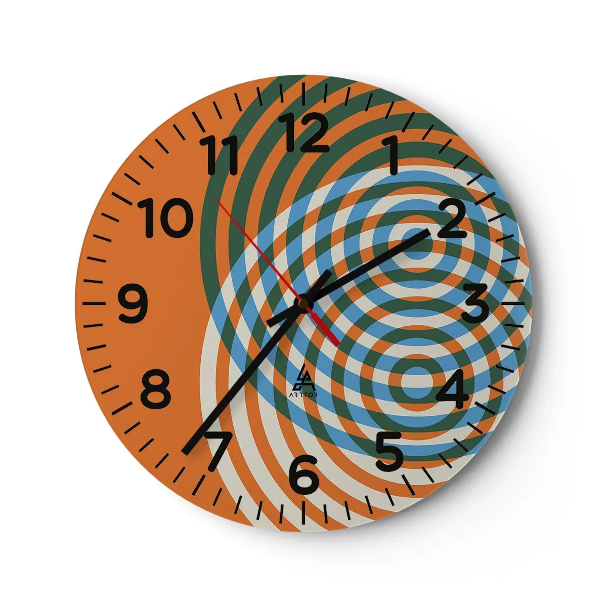 Horloge murale - Pendule murale - Variation circulaire abstraite - 40x40 cm
