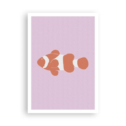 Affiche - Poster - En corail sur le visage et la queue - 70x100 cm