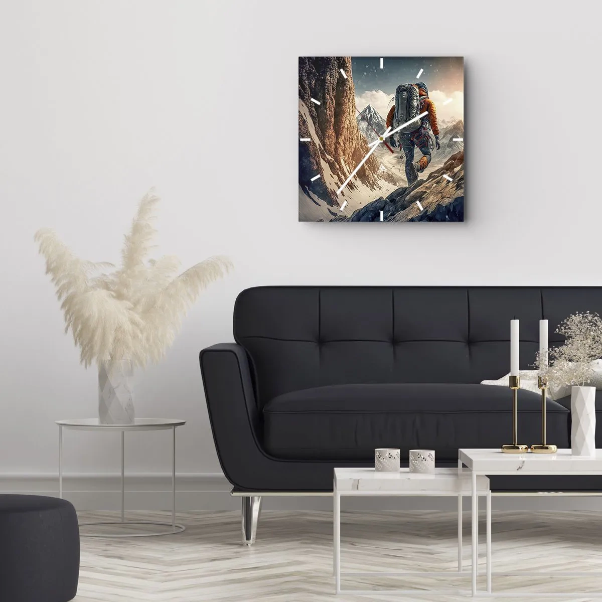 Horloge murale - Pendule murale - Guerrier solitaire - 30x30 cm