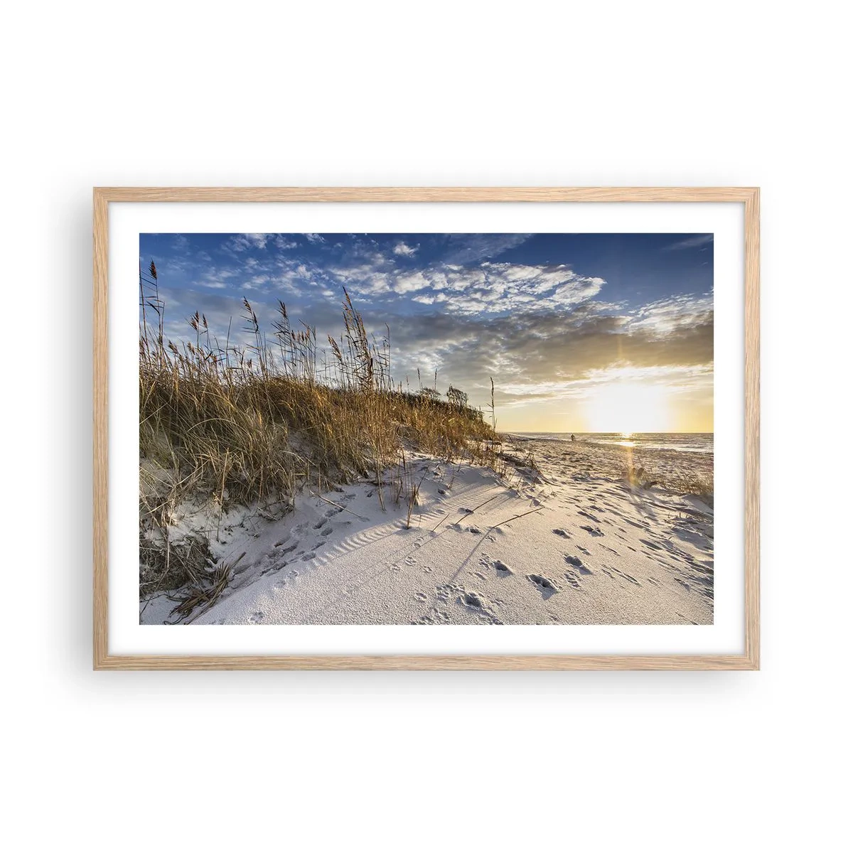 Affiche dans un chêne clair - Poster - Invitation à la ballade - 70x50 cm