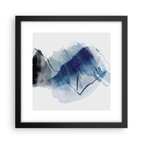 Affiche dans un cadre noir - Poster - Montagne de glace - 30x30 cm