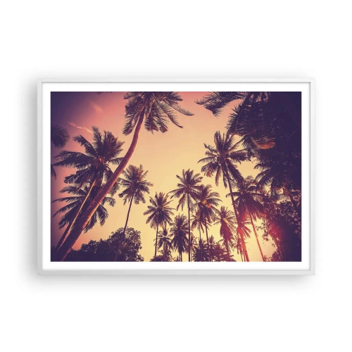 Affiche dans un cadre blanc - Poster - Variation tropicale - 100x70 cm