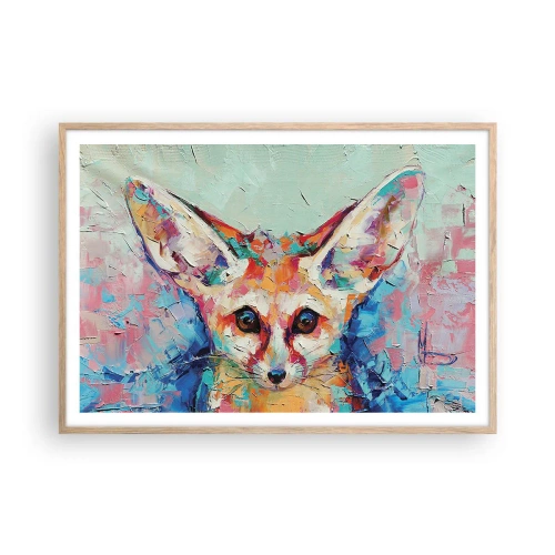 Affiche dans un chêne clair - Poster - Etes-vous prêts pour moi? - 100x70 cm