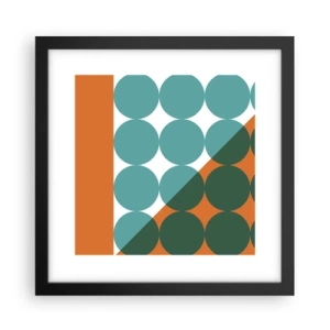 Affiche dans un cadre noir - Poster - En haut et en diagonale - 30x30 cm