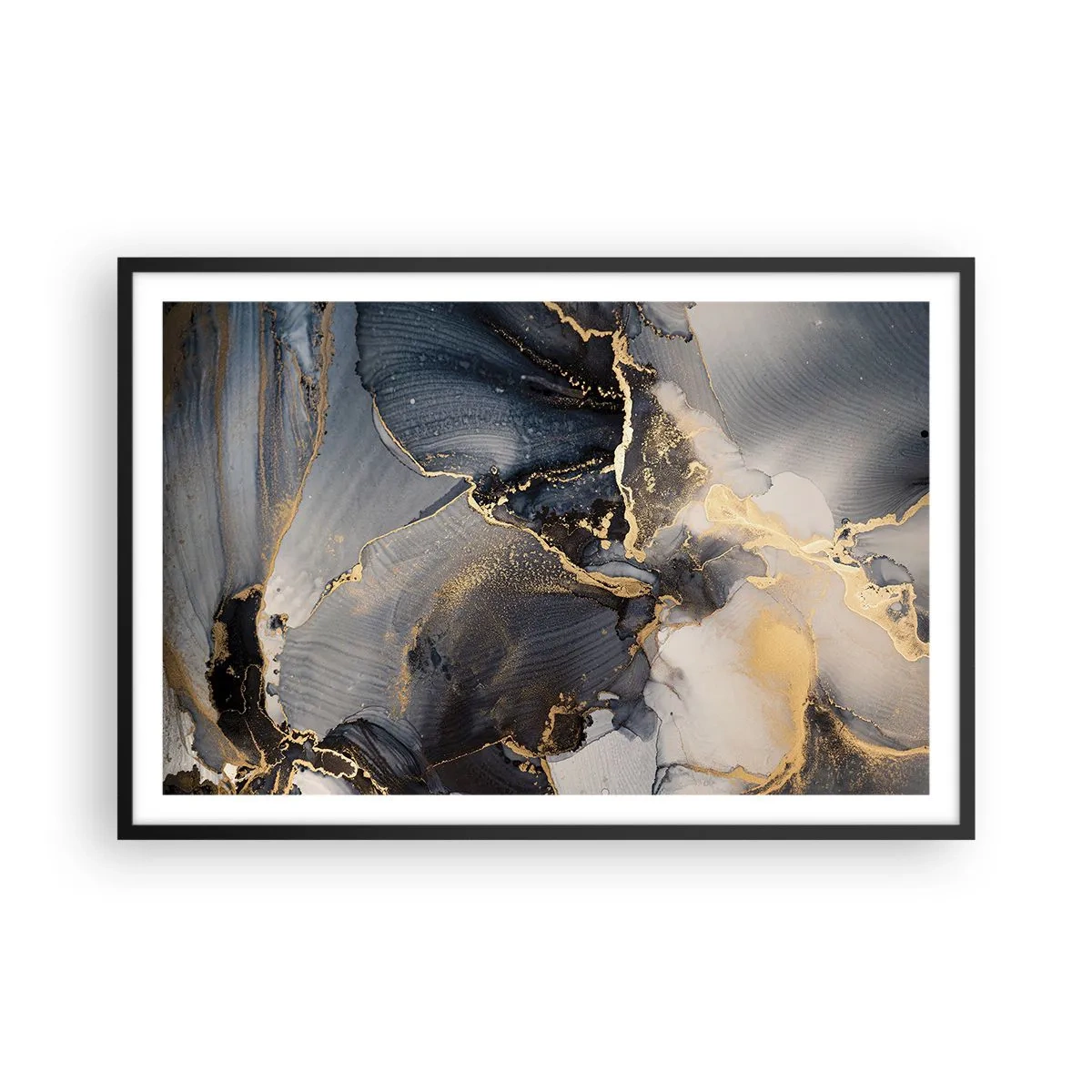 Affiche dans un cadre noir - Poster - La vie de la pierre - 91x61 cm