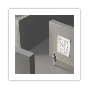 Affiche - Poster - Mais où suis-je? - 40x40 cm