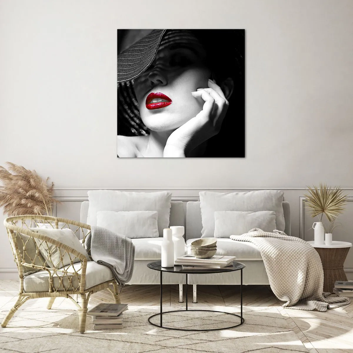 Impression sur verre - Image sur verre - Étude écarlate - 70x70 cm