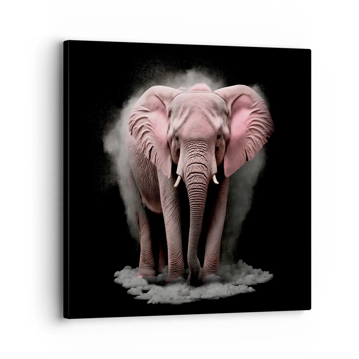 Impression sur toile - Image sur toile - Ne pensez pas à un éléphant rose ! - 30x30 cm