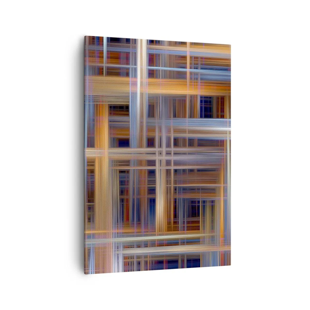 Impression sur toile - Image sur toile - Motifs géométriques abstraits aux couleurs pastel - 70x100cm - Tissé de lumière - Décoration murale moderne pour le salon et la chambre ARTTOR