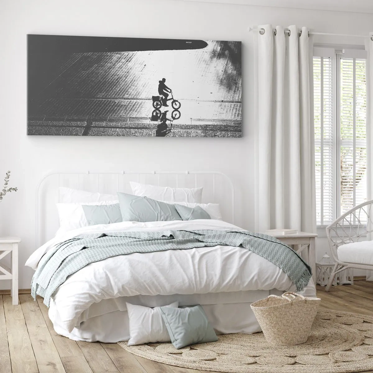 Impression sur toile - Image sur toile - Devant moi, à travers la ville - 90x30 cm