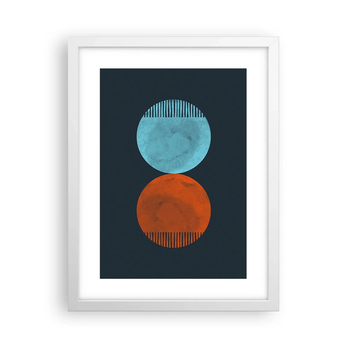 Affiche dans un cadre blanc - Poster - Seulement la géométrie ? - 30x40 cm