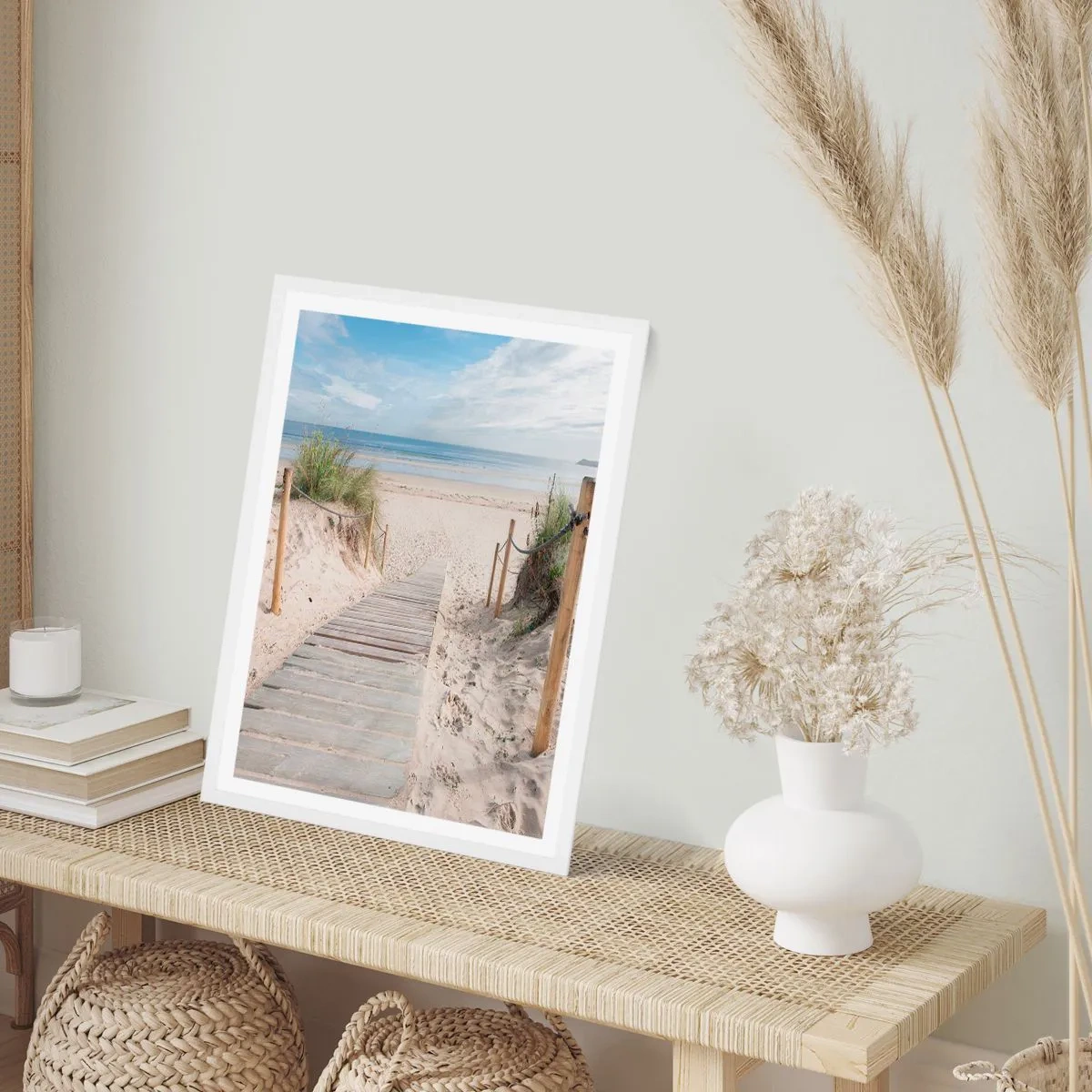 Affiche dans un cadre blanc - Poster - A l'horizon - 30x40 cm