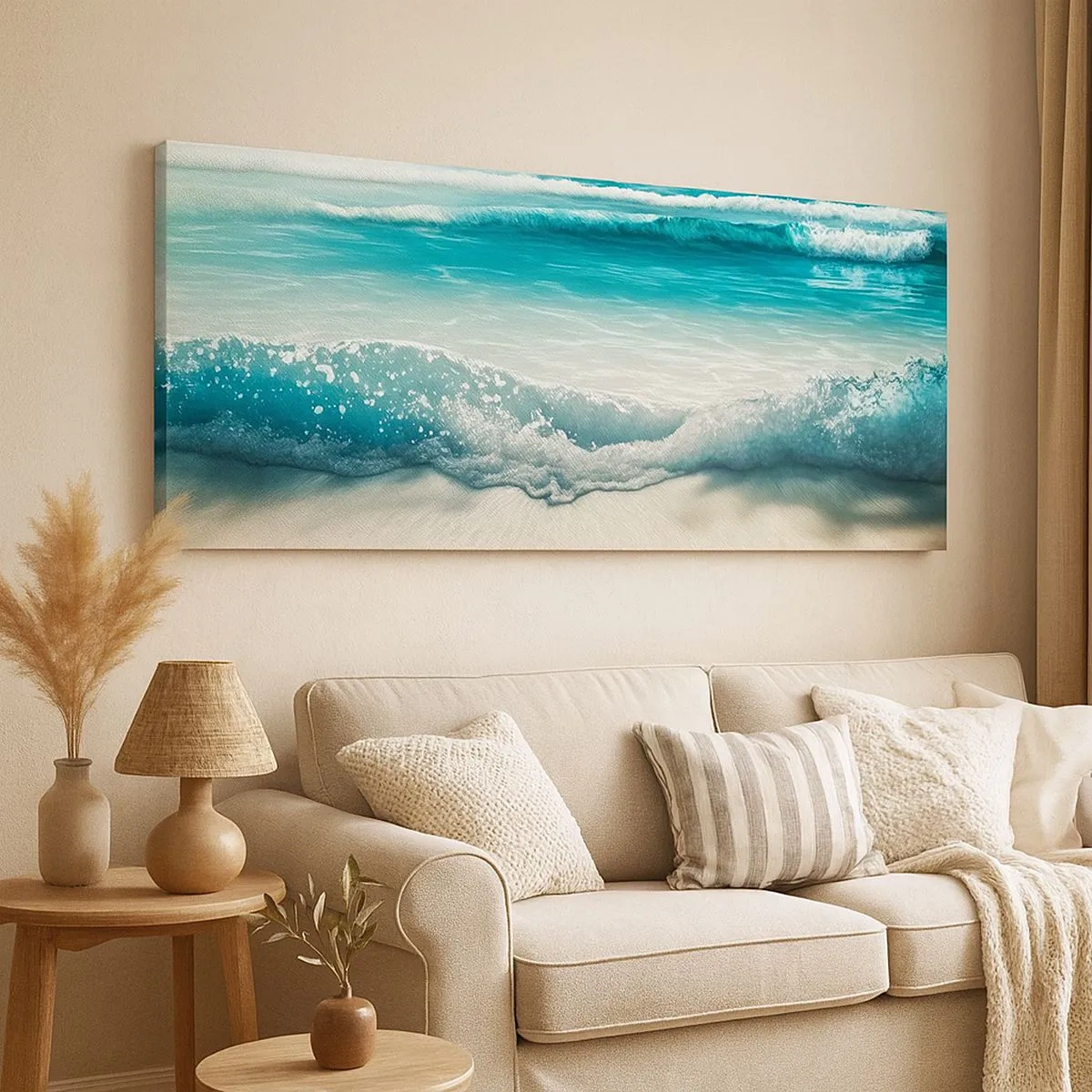 Impression sur toile - Image sur toile - La paix de l'océan - 100x40 cm