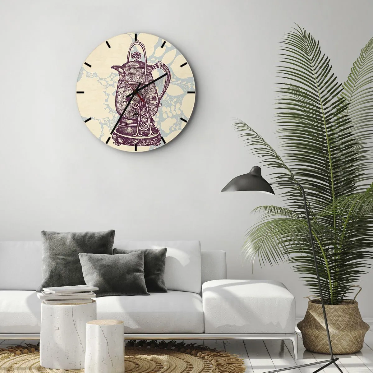 Horloge murale - Pendule murale - La beauté du quotidien - 30x30 cm