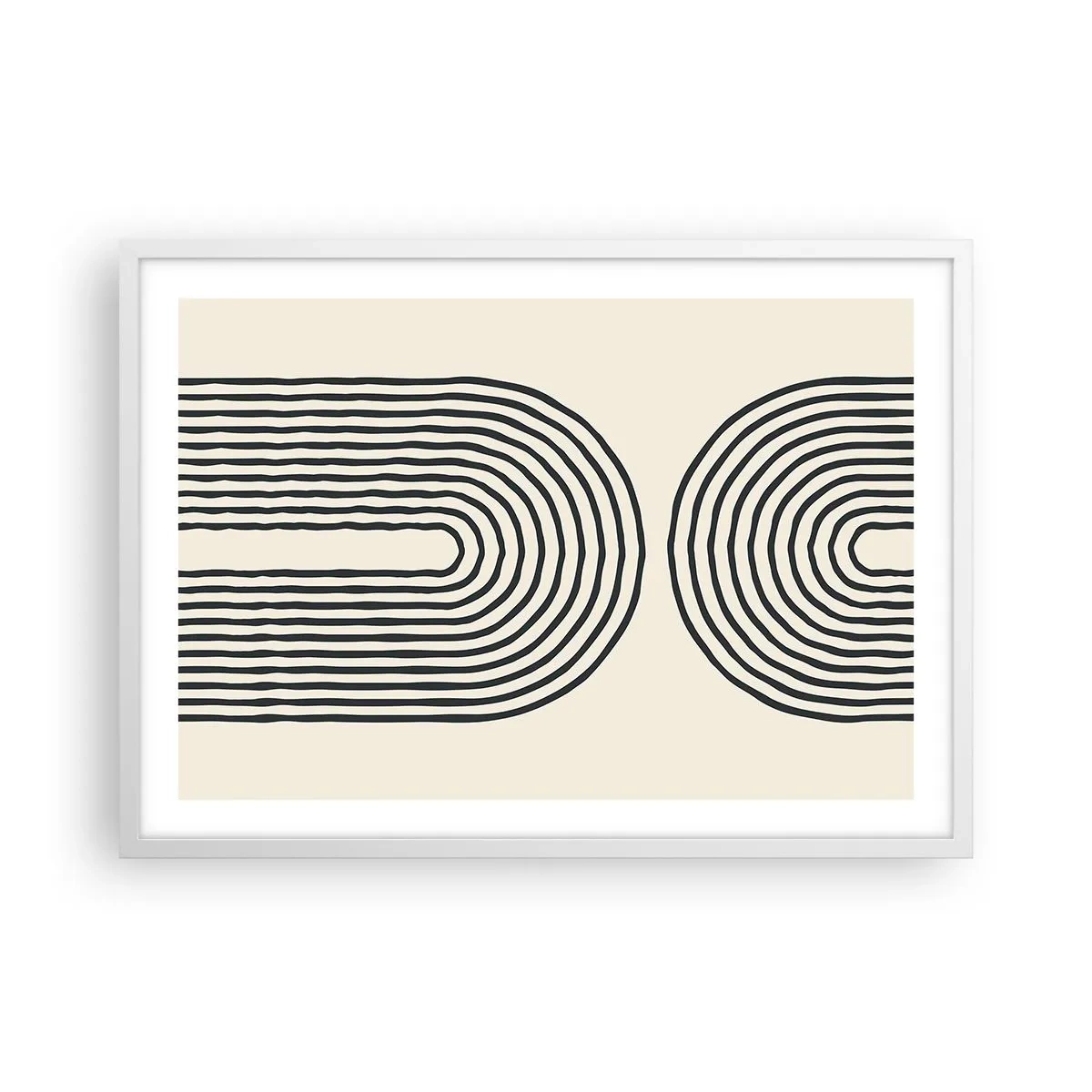 Affiche dans un cadre blanc - Poster - Dans un instant... - 70x50 cm