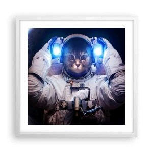 Affiche dans un cadre blanc - Poster - Houston, vous avez un problème - 50x50 cm