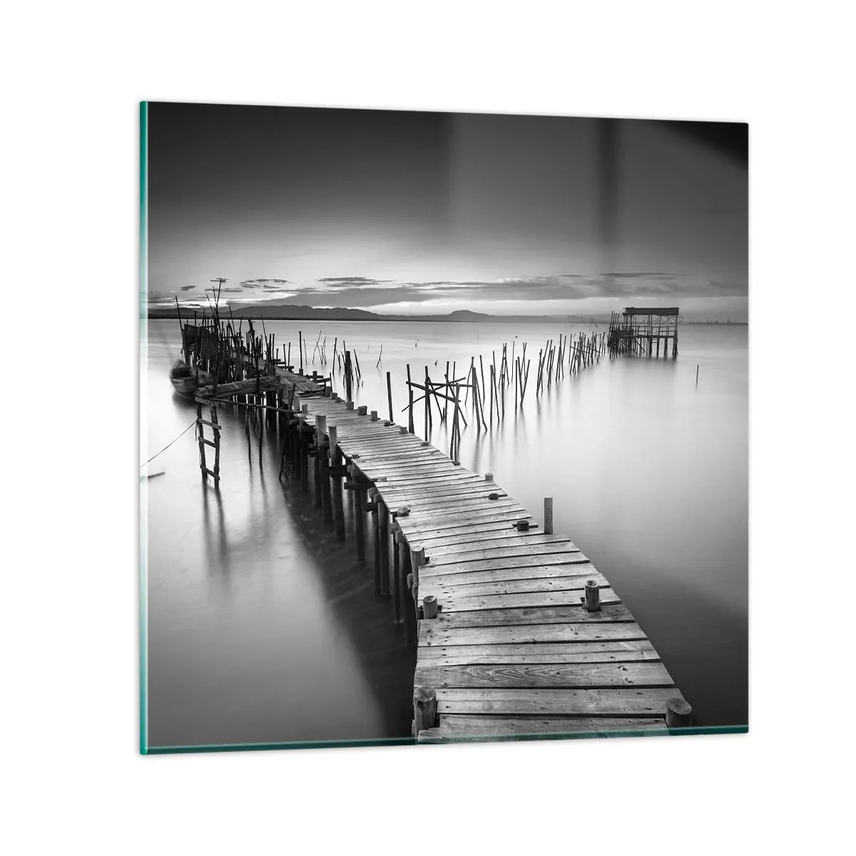 Impression sur verre - Image sur verre - La paix d'un rivage oublié - 60x60 cm