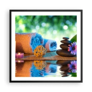 Affiche dans un cadre noir - Poster - Temps pour le corps - 60x60 cm