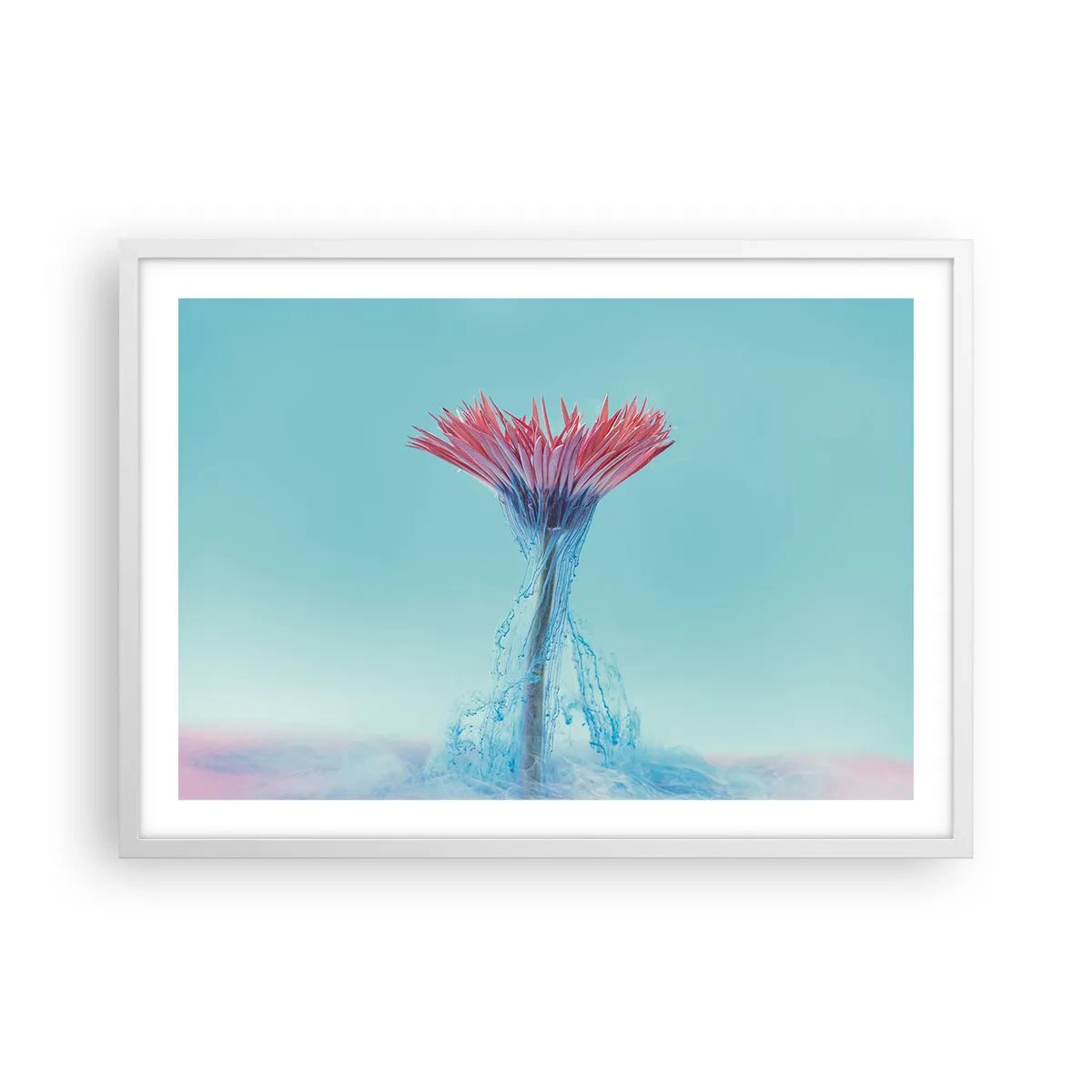 Affiche dans un cadre blanc - Poster - Dans une étreinte vivifiante - 70x50 cm