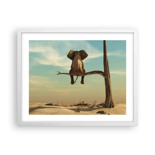 Affiche dans un cadre blanc - Poster - Nouveau point de vue - 50x40 cm