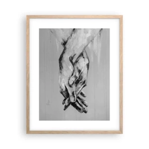 Affiche dans un chêne clair - Poster - Début... - 40x50 cm