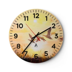 Horloge murale - Pendule murale - Le début d'un long voyage - 30x30 cm