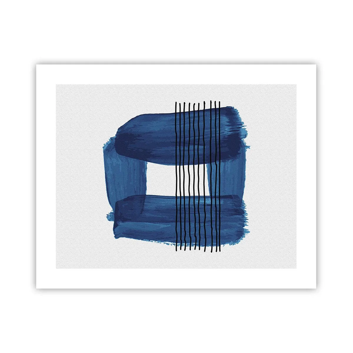 Affiche - Poster - Composition noire-bleue - 50x40 cm