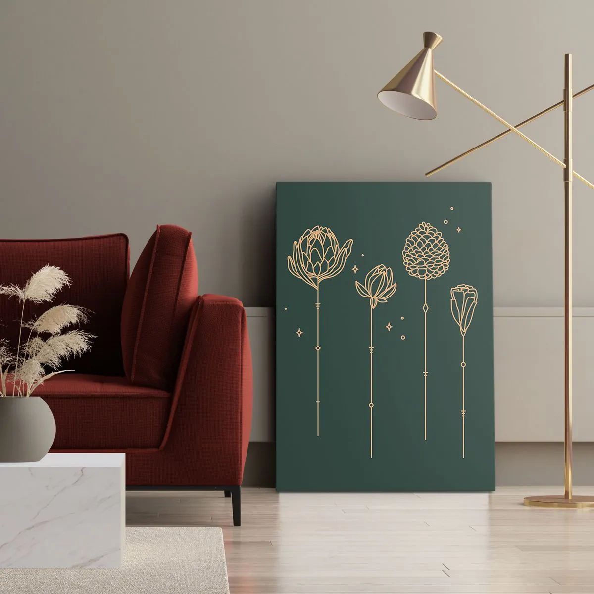 Impression sur toile - Image sur toile - La famille Plante - 65x120 cm