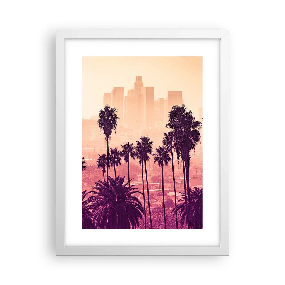 Affiche dans un cadre blanc - Poster - Paysage californien - 30x40 cm