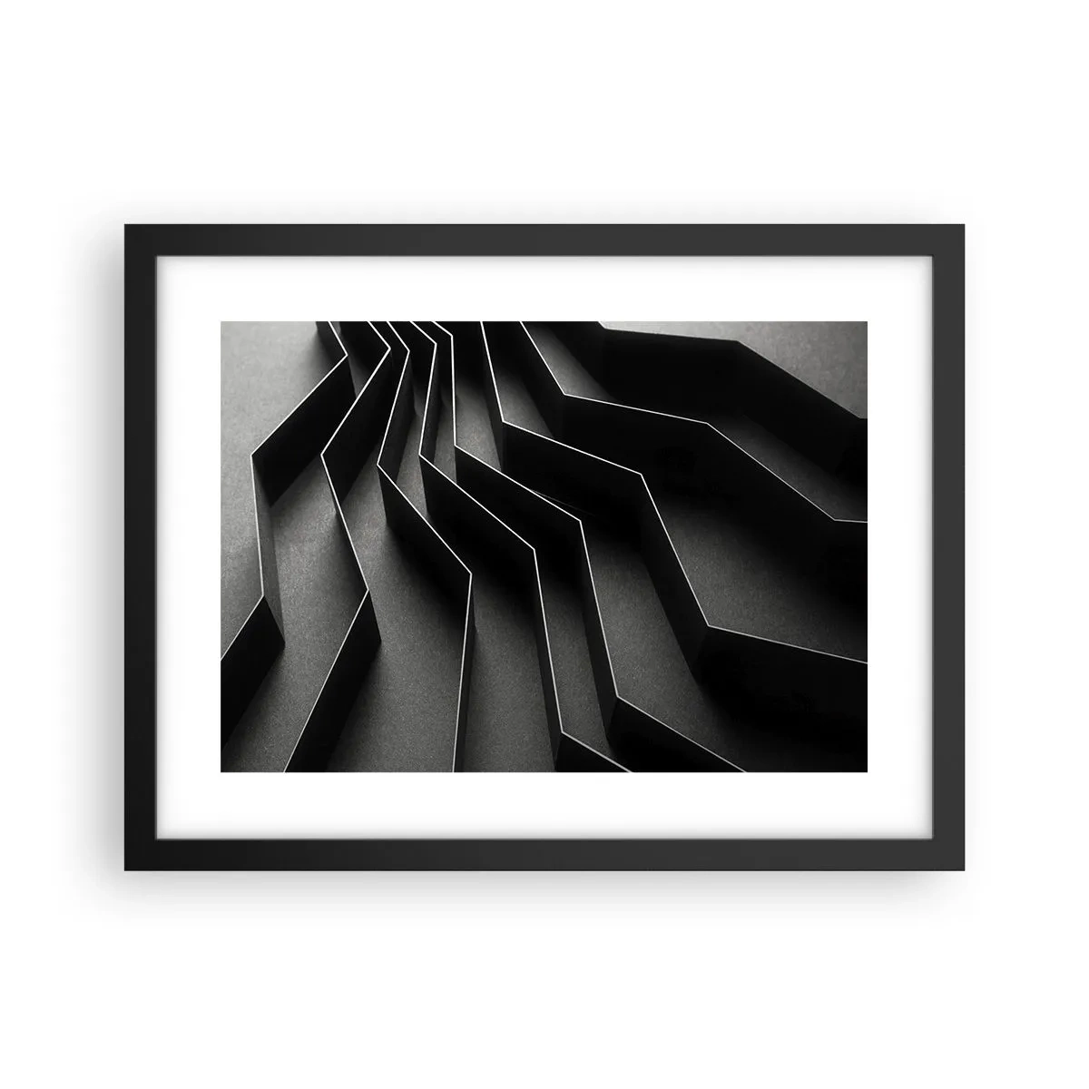 Affiche dans un cadre noir - Poster - Ordre spatial - 40x30 cm