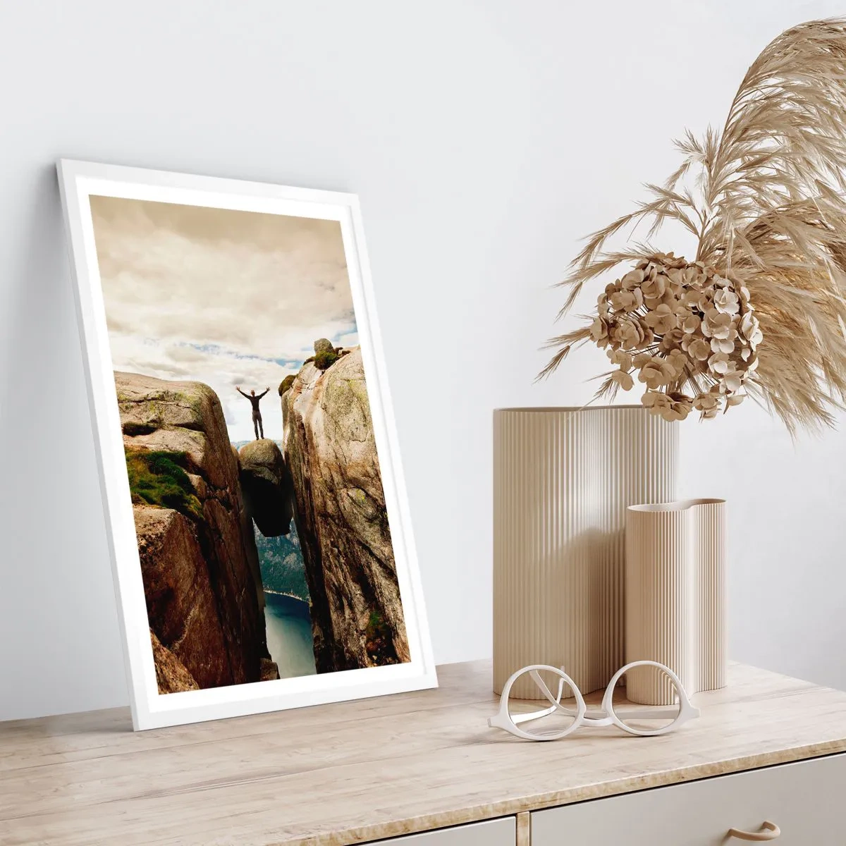 Affiche dans un cadre blanc - Poster - Comment vous sentez-vous§ - 30x40 cm