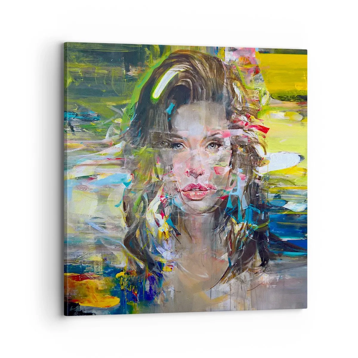 Impression sur toile - Image sur toile - Derrière l'air, un rideau - 70x70 cm