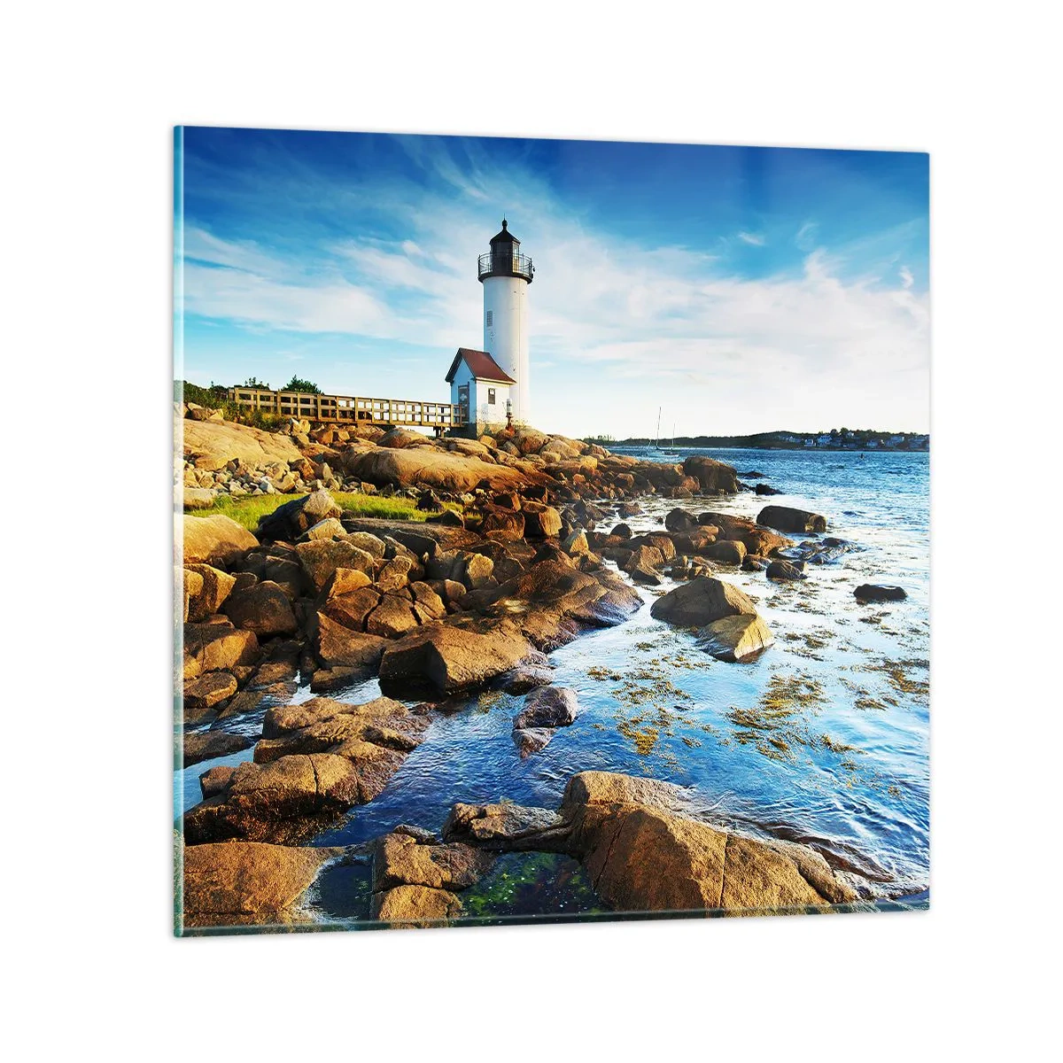 Impression sur verre - Image sur verre - Revenez heureux, j'attends - 40x40 cm