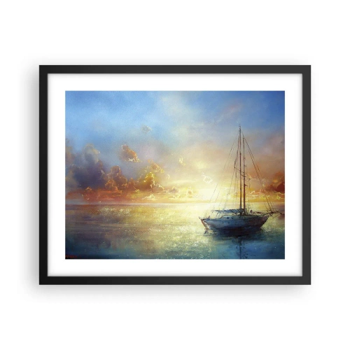 Affiche dans un cadre noir - Poster - Dans une baie dorée - 50x40 cm