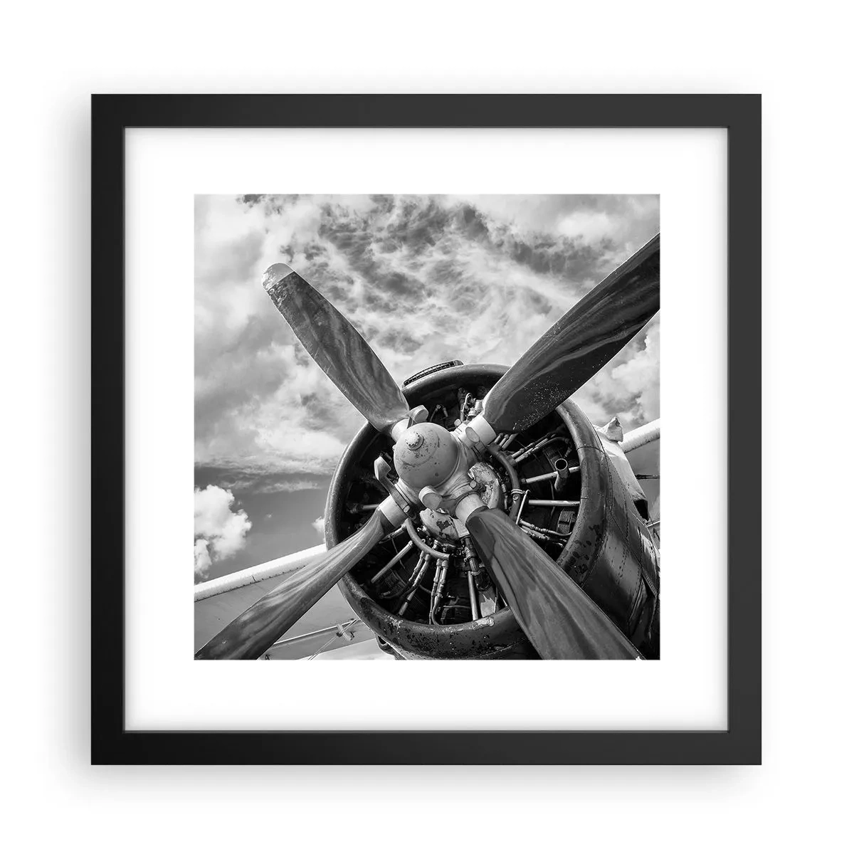 Affiche dans un cadre noir - Poster - Dompteur de ciel - 30x30 cm