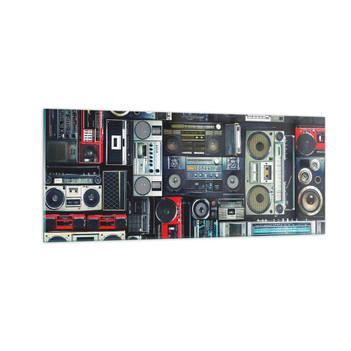 Impression sur verre - Image sur verre - Nostalgie des années 80 - 100x40 cm