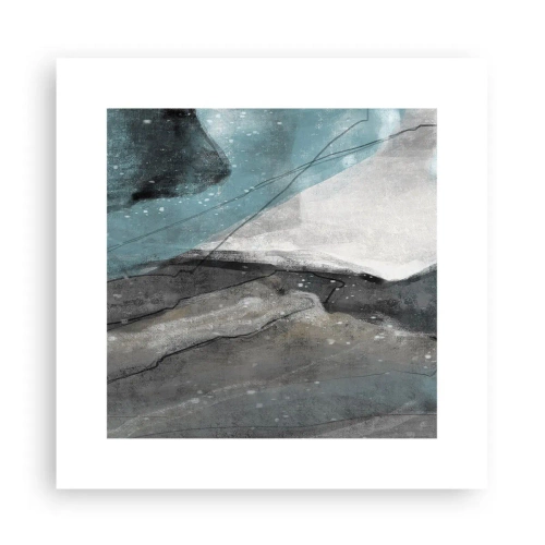 Affiche - Poster - Résumé : roches et glace - 30x30 cm