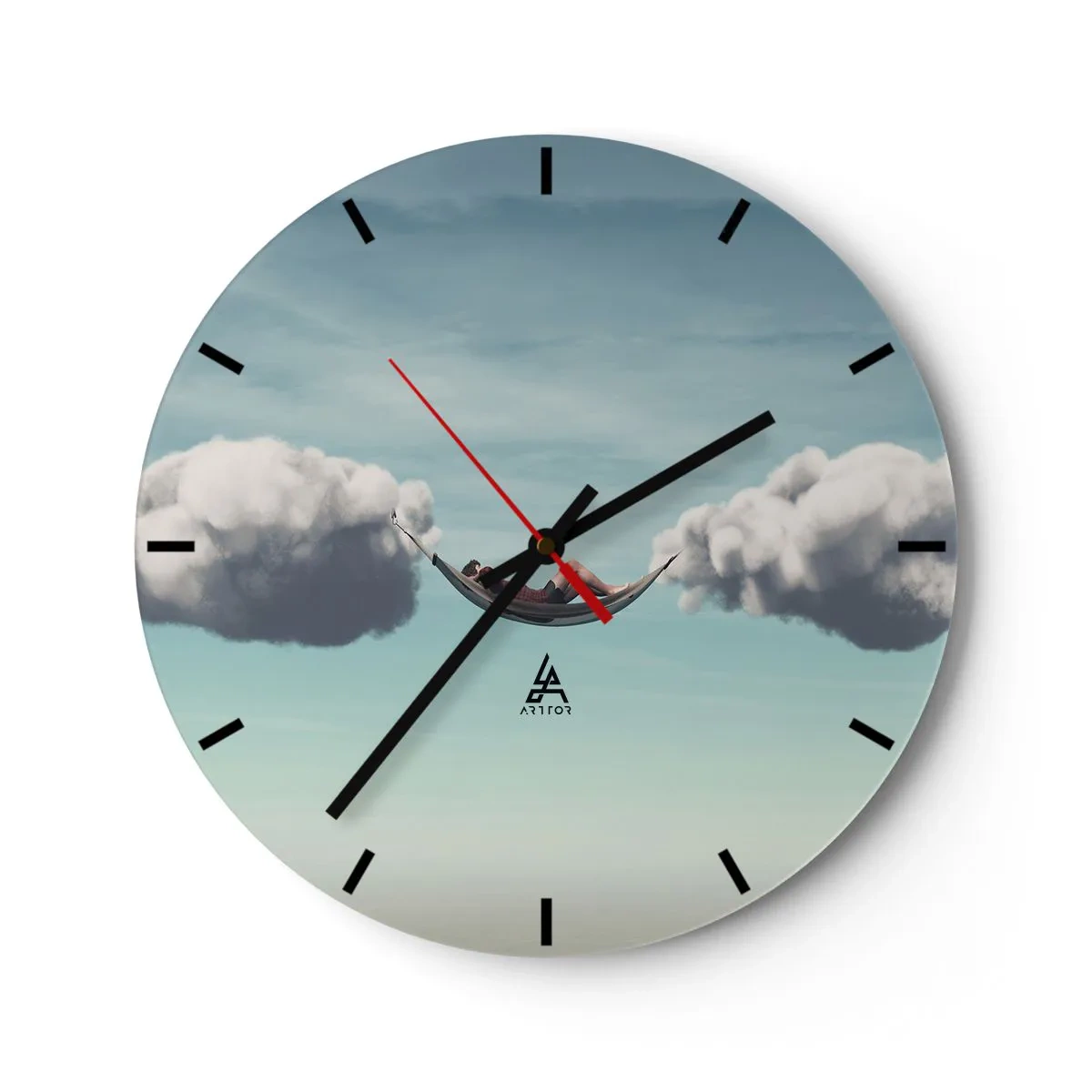 Horloge murale - Pendule murale - Instant de bonheur - 40x40 cm