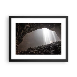 Affiche dans un cadre noir - Poster - Grotte lumineuse - 40x30 cm