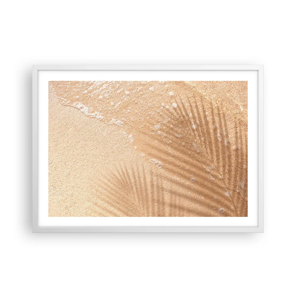 Affiche dans un cadre blanc - Poster - Ombre d'un été chaud - 70x50 cm