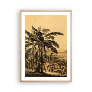 Affiche dans un chêne clair - Poster - Dans un climat colonial - 50x70 cm
