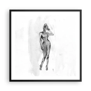 Affiche dans un cadre noir - Poster - Etude de l'idéal de la féminité - 60x60 cm