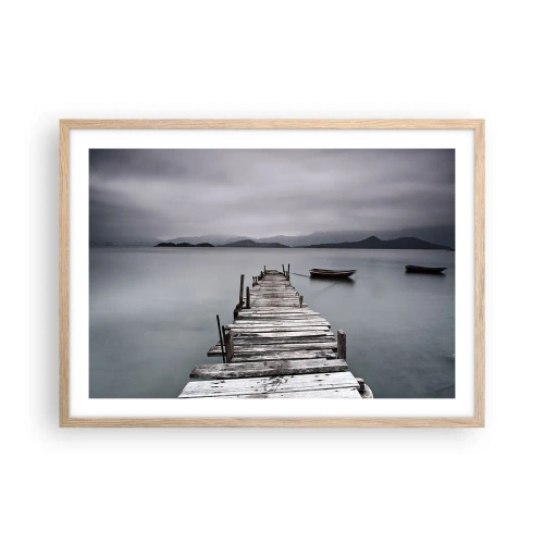 Affiche dans un chêne clair - Poster - Tu peux partir demain - 70x50 cm