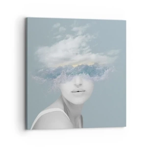 Impression sur toile - Image sur toile - La tête dans les nuages - 70x70 cm
