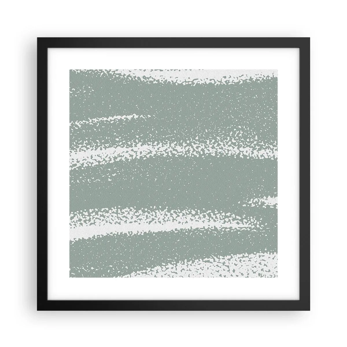 Affiche dans un cadre noir - Poster - Abstraction dans un climat hivernal - 40x40 cm