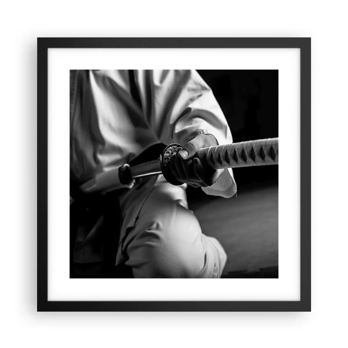 Affiche dans un cadre noir - Poster - Âme de guerrier - 40x40 cm