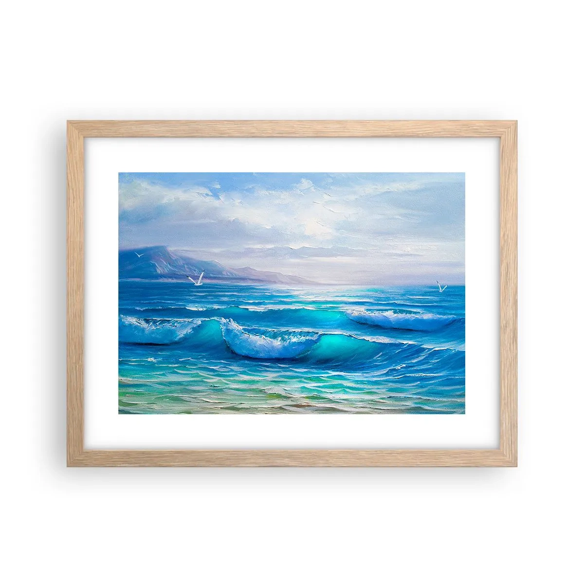 Affiche dans un chêne clair - Poster - Il apporte un soulagement - 40x30 cm